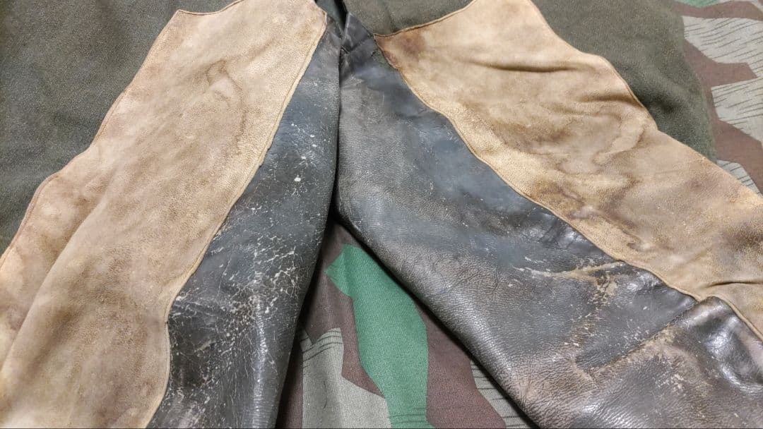 【実物】WWⅡドイツ軍騎兵下士官乗馬ズボン☆革当て付き☆コレクション用