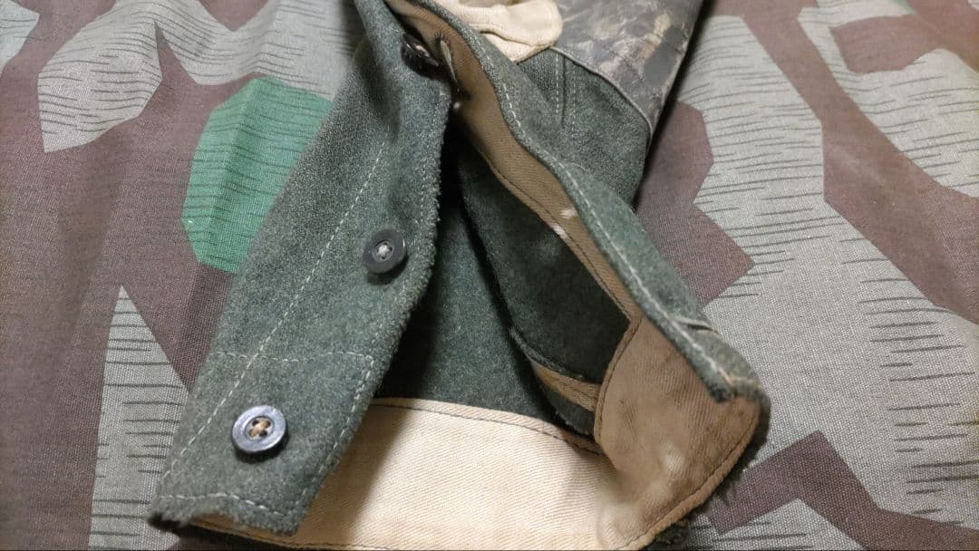 【実物】WWⅡドイツ軍騎兵下士官乗馬ズボン☆革当て付き☆コレクション用