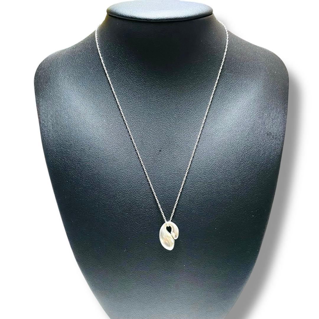 【美品】 Tiffany&Coティファニーダブルティアドロップシルバーネックレス