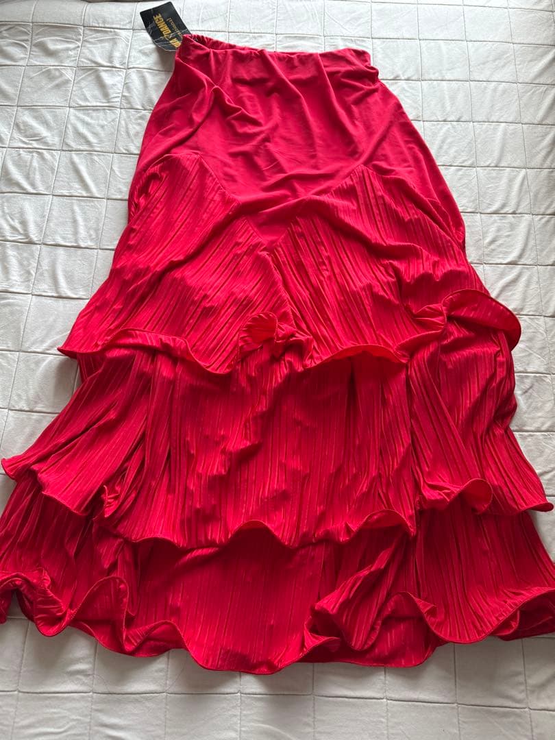 TAKA DANCE 赤 社交ダンス スカート M