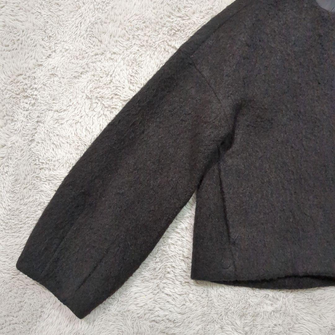 allureville アルアバイル モヘヤシャギークルージャケット コート 黒