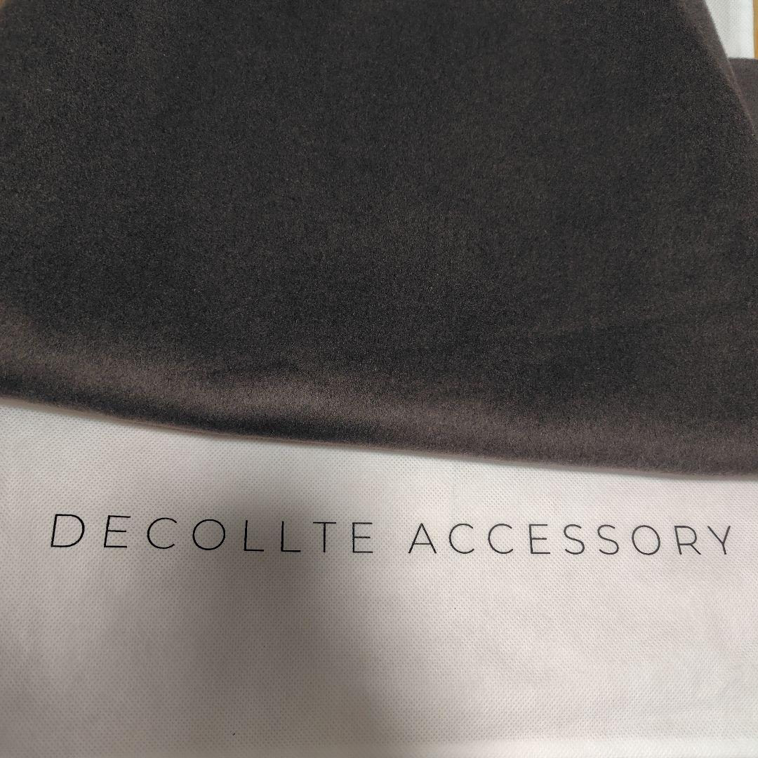 decollte accessory　ウールリバー　ストール　カーキブラウン