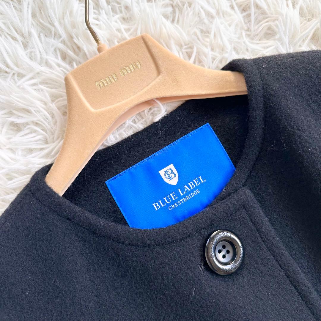 【着用1回】ブルーレーベルクレストブリッジ　ラムブレンドビーバーロングコート38