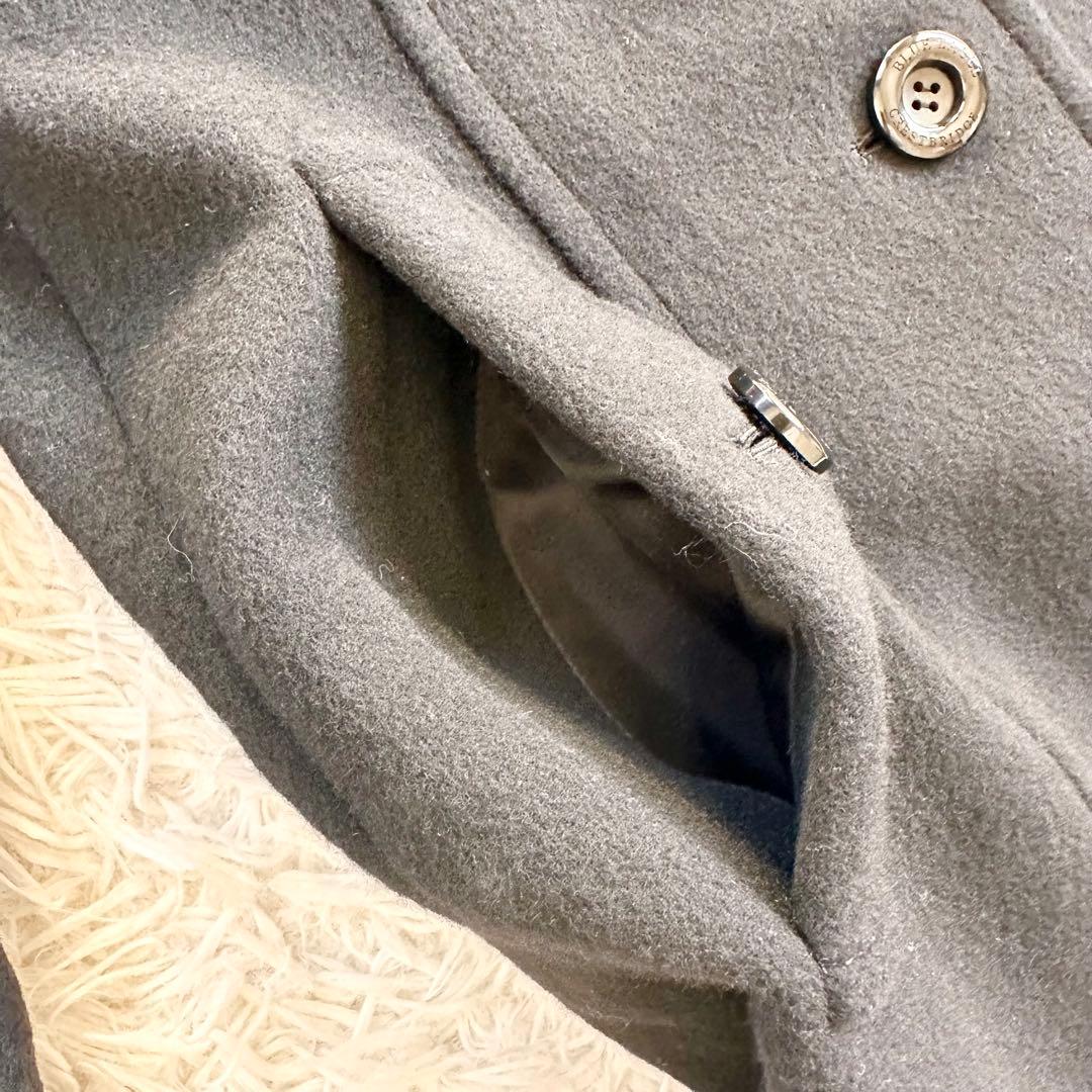 【着用1回】ブルーレーベルクレストブリッジ　ラムブレンドビーバーロングコート38