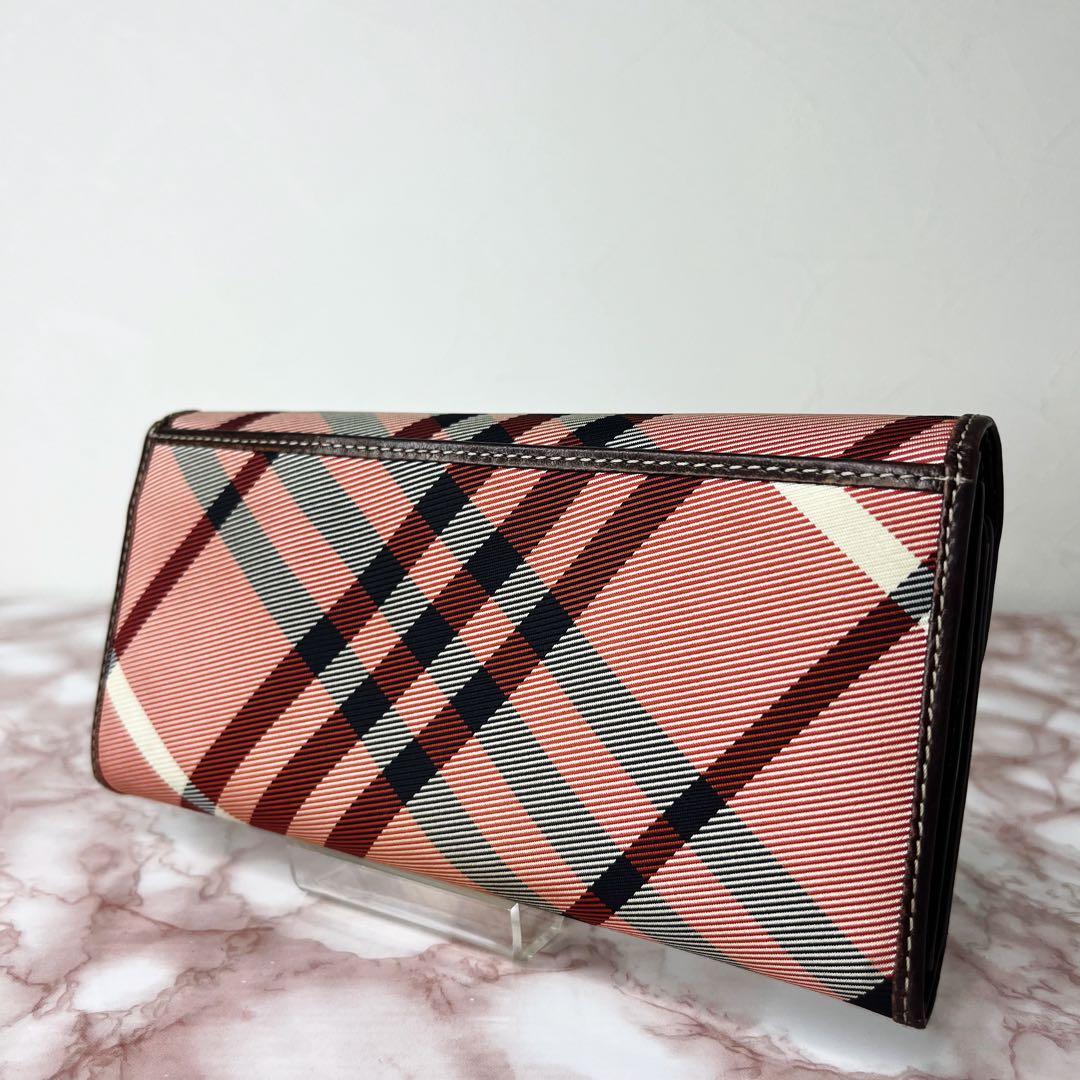 【極美品】BURBERRY チェック柄 長財布 二つ折り財布42