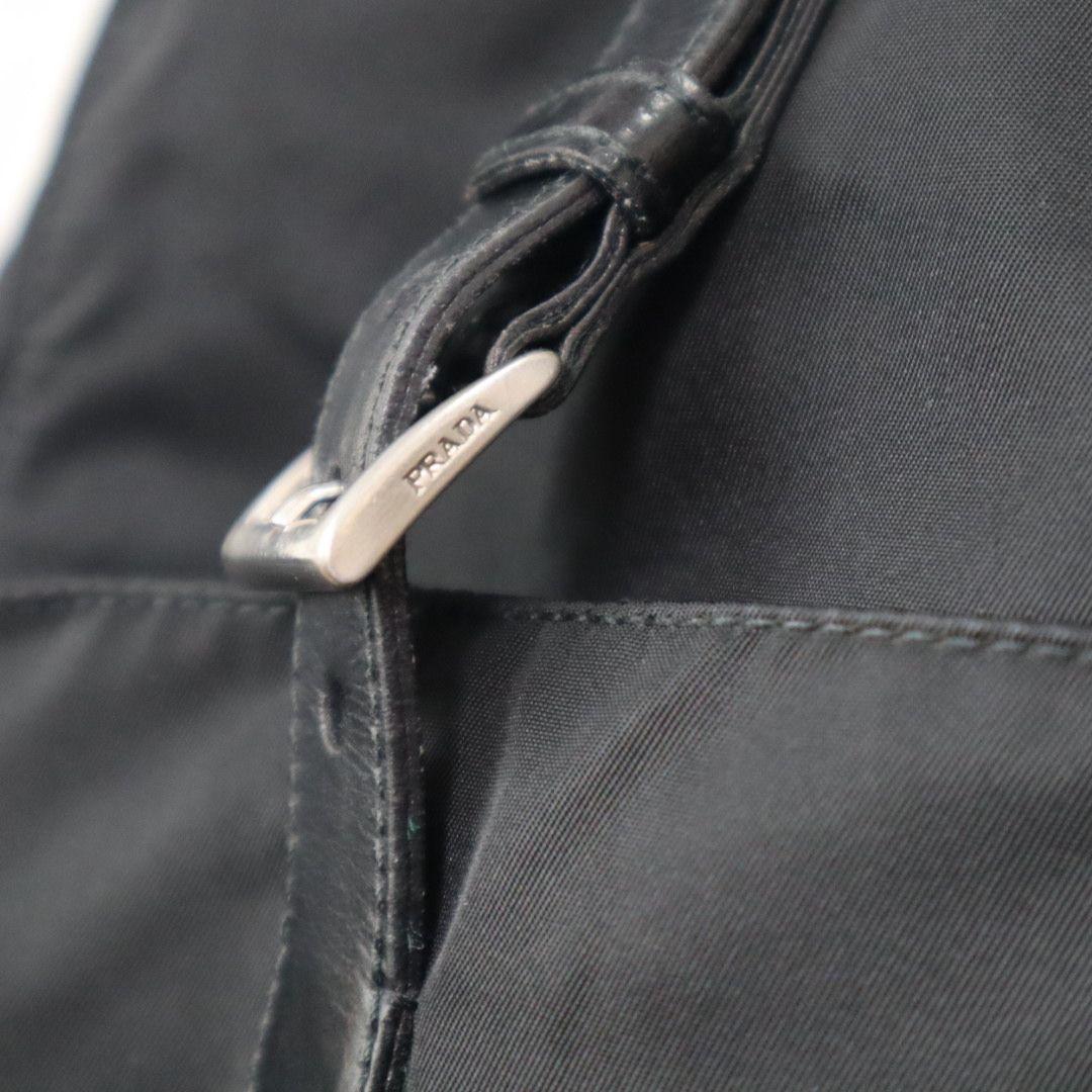 美品✨プラダ メッセンジャーバッグ ダブルポケット 黒 三角ロゴ BT1738