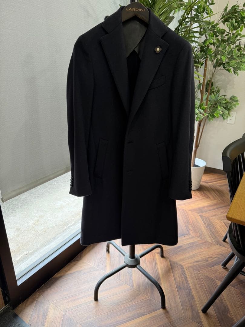 LARDINI ラルディーニ　 カシミヤチェスターコート ネイビー サイズ44