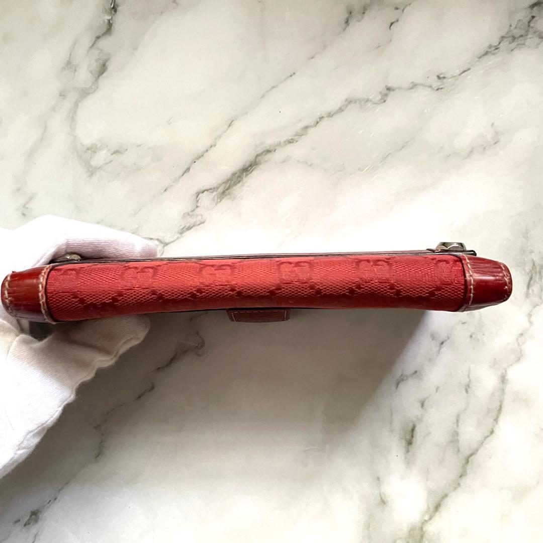 GUCCI グッチ　 GG キャンバス　スタッズ　Wホック　長財布　0113-④