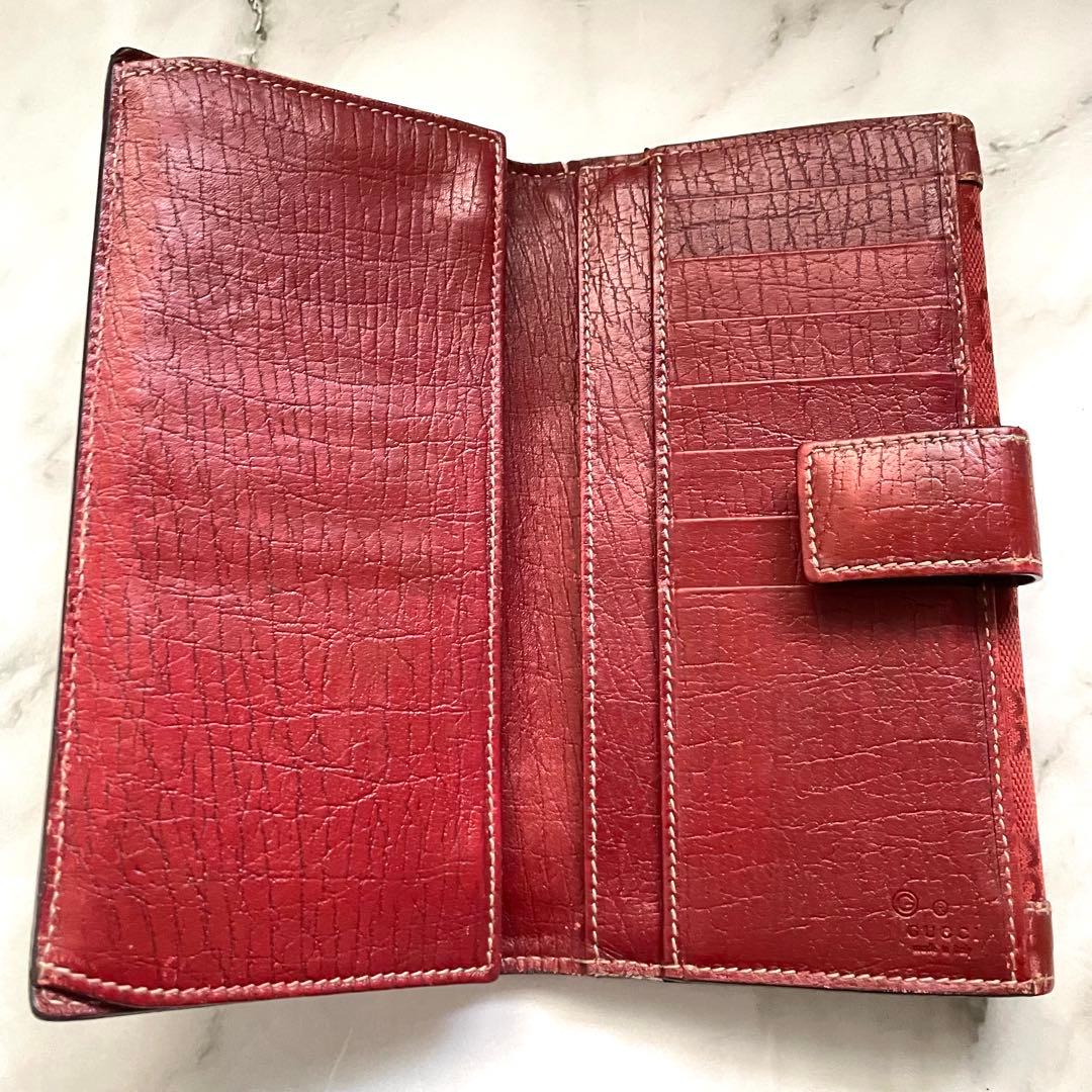 GUCCI グッチ　 GG キャンバス　スタッズ　Wホック　長財布　0113-④