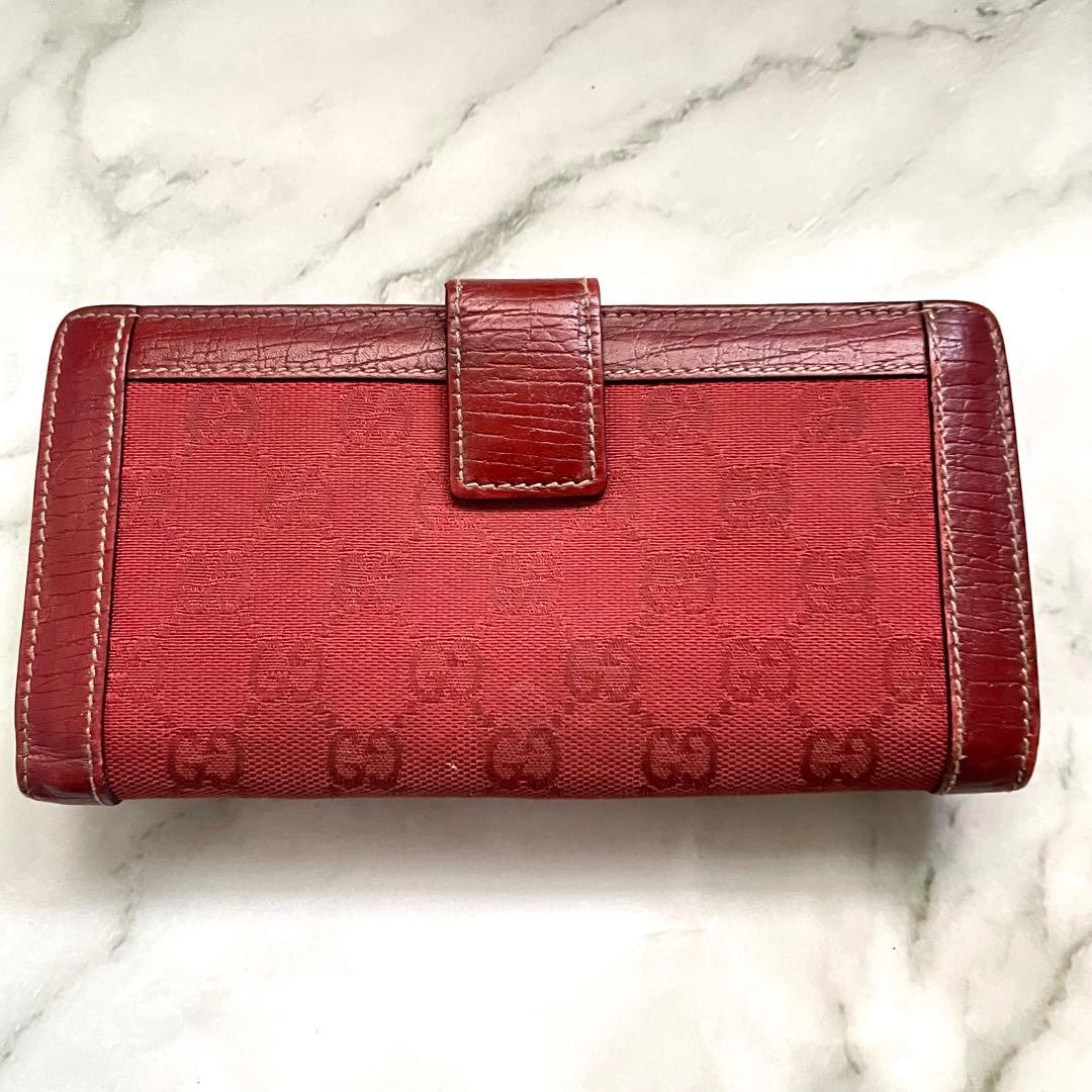 GUCCI グッチ　 GG キャンバス　スタッズ　Wホック　長財布　0113-④