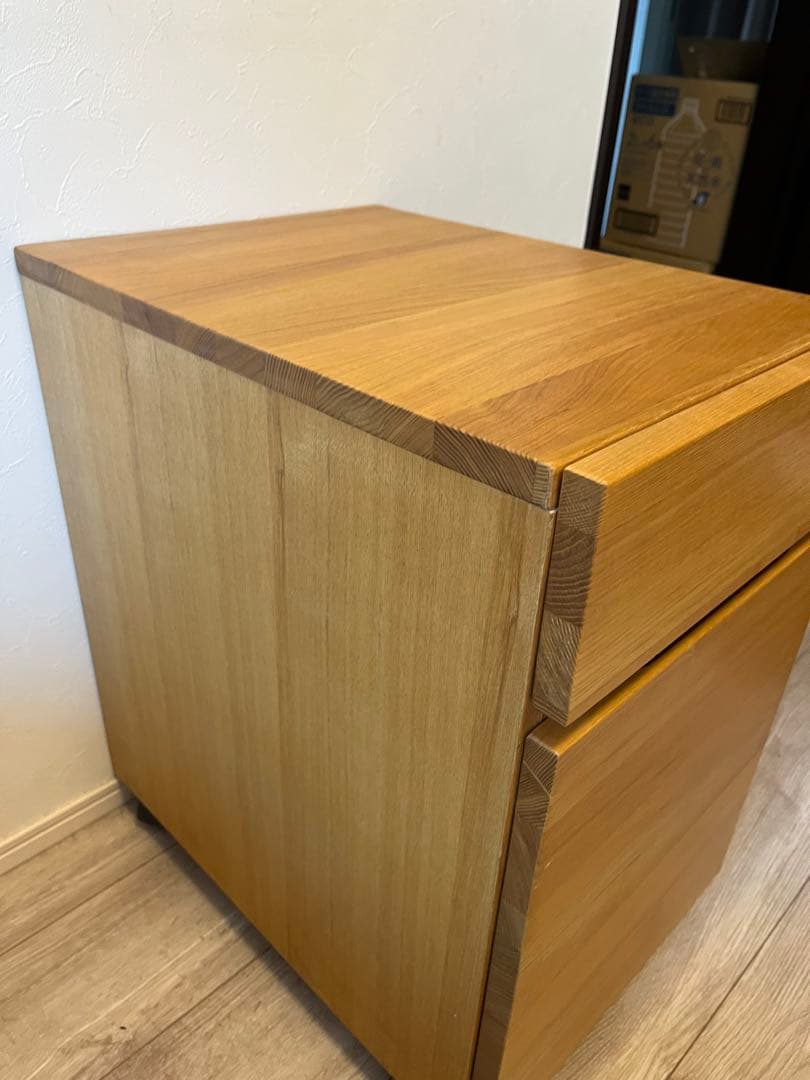 木製デスクキャビネット　無印良品
