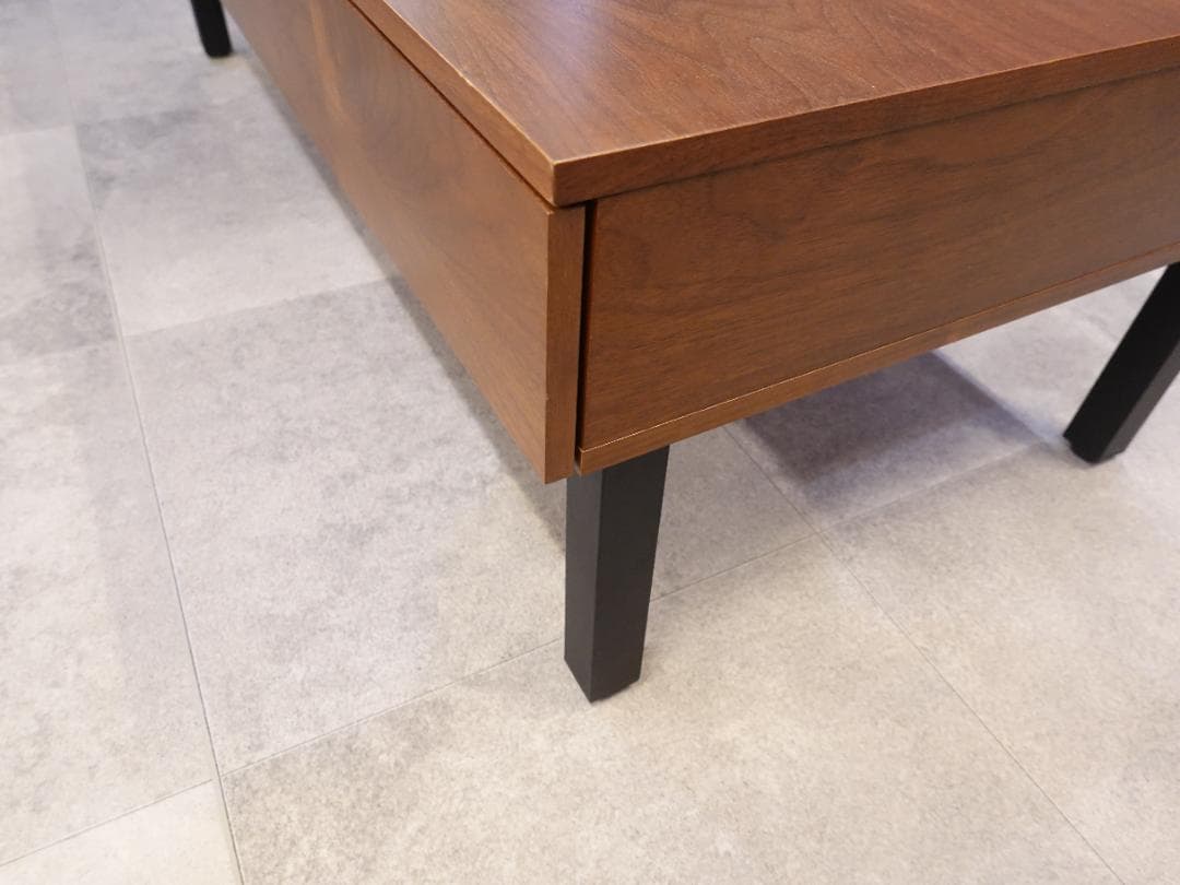 木製 ローテーブル 引き出し付き｜ノーブランド｜シンプルデザイン