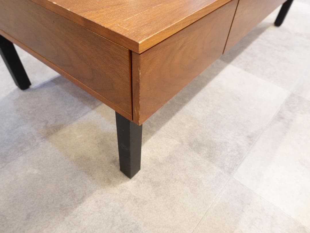 木製 ローテーブル 引き出し付き｜ノーブランド｜シンプルデザイン