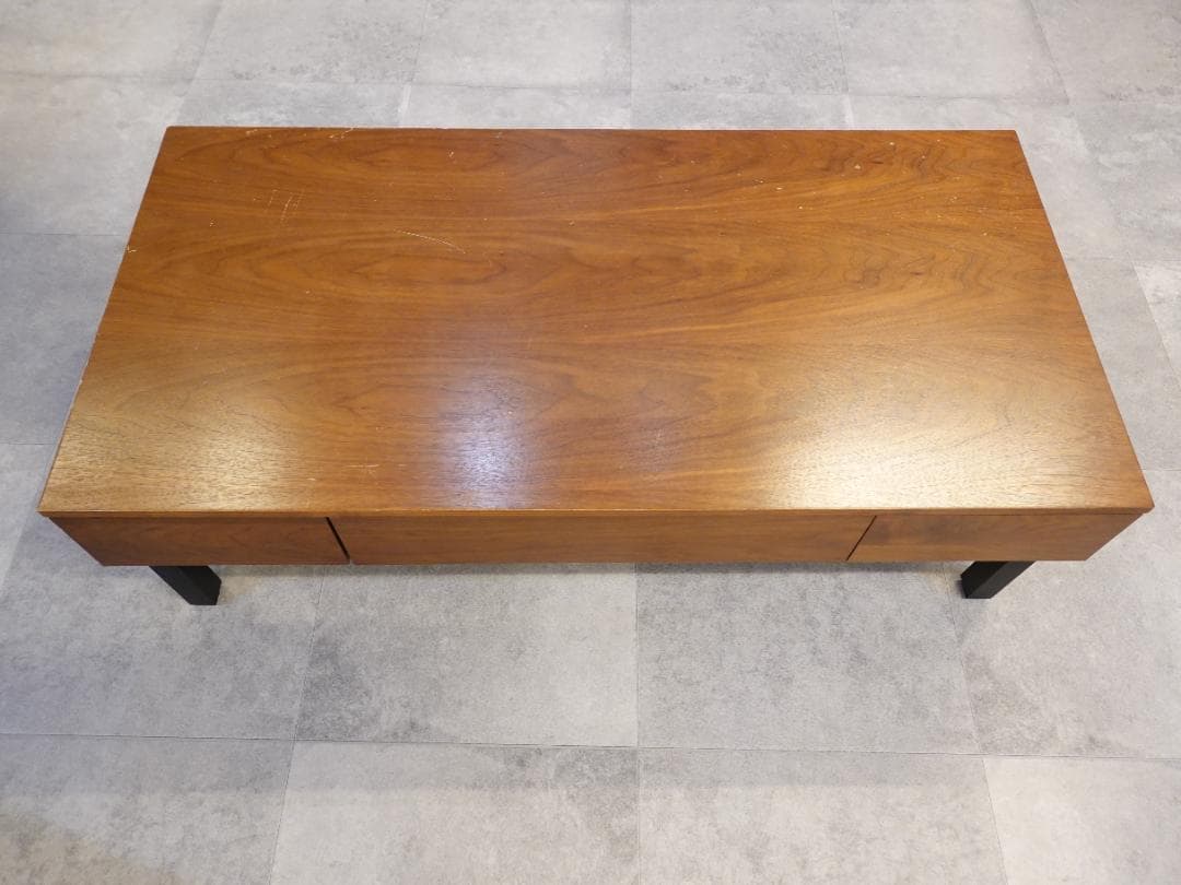 木製 ローテーブル 引き出し付き｜ノーブランド｜シンプルデザイン