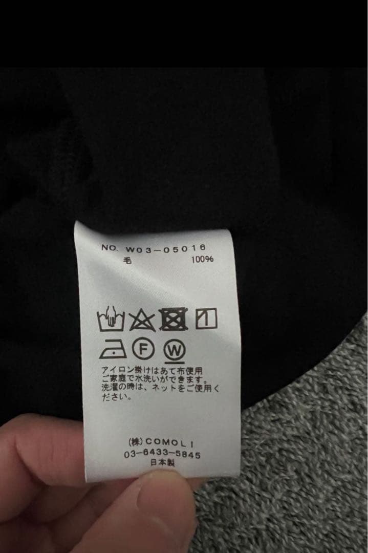 COMOLI 22AW ウール天竺長袖タートルネック サイズ3