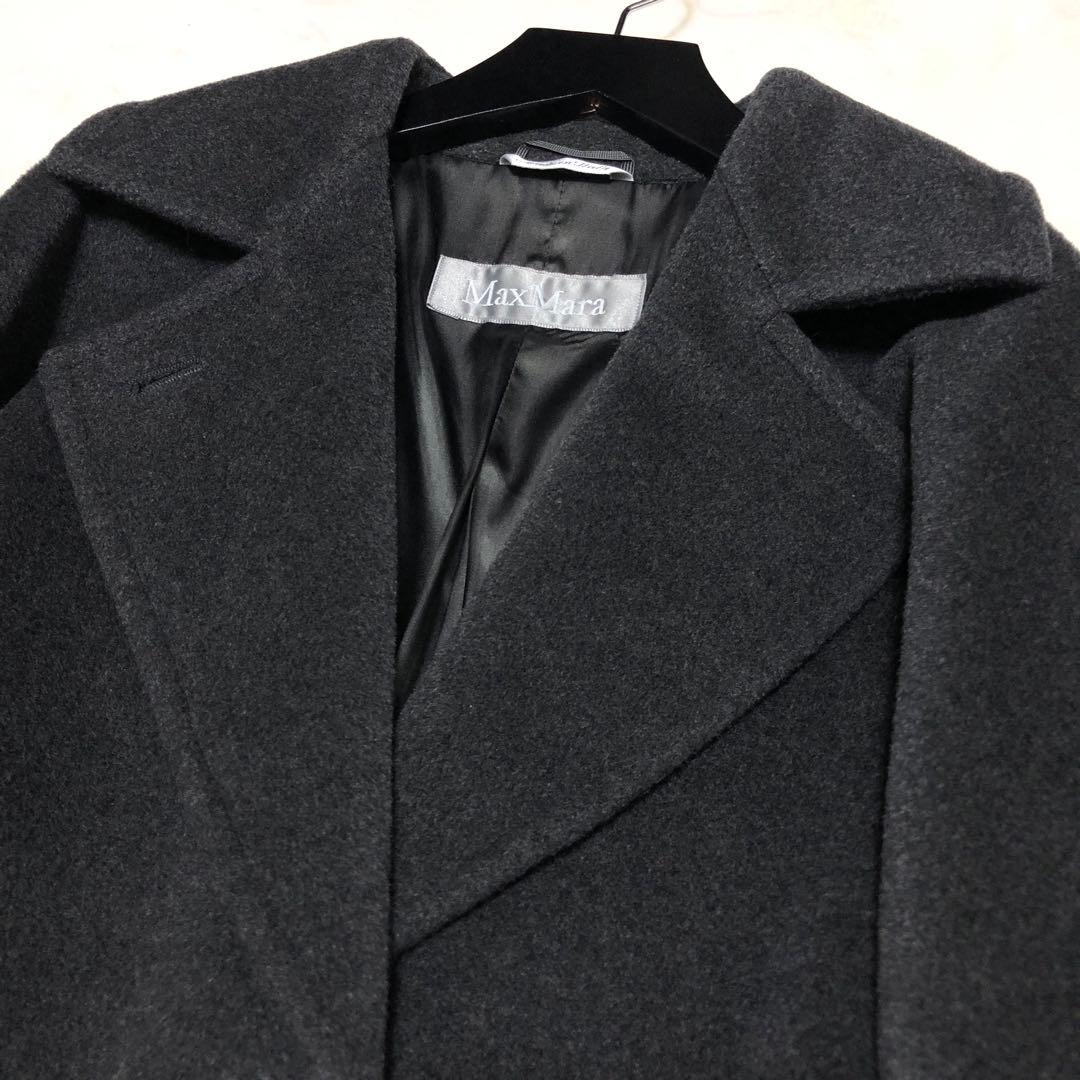 未使用級　マックスマーラ　チェスターコート　ラナバージンウール100%✨　グレー