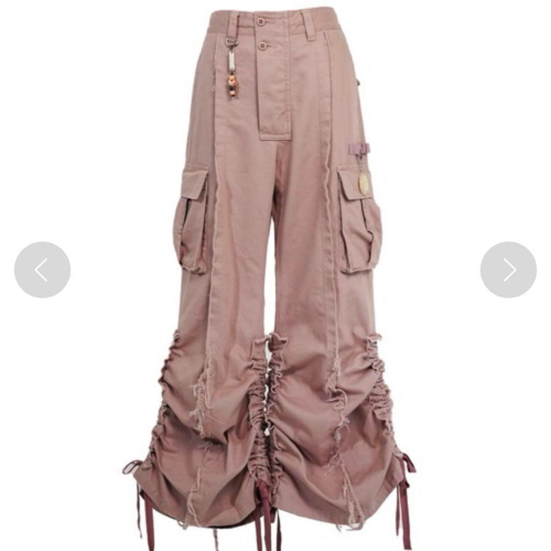 パンツ rurumu: drawstring loose fit cargo pants