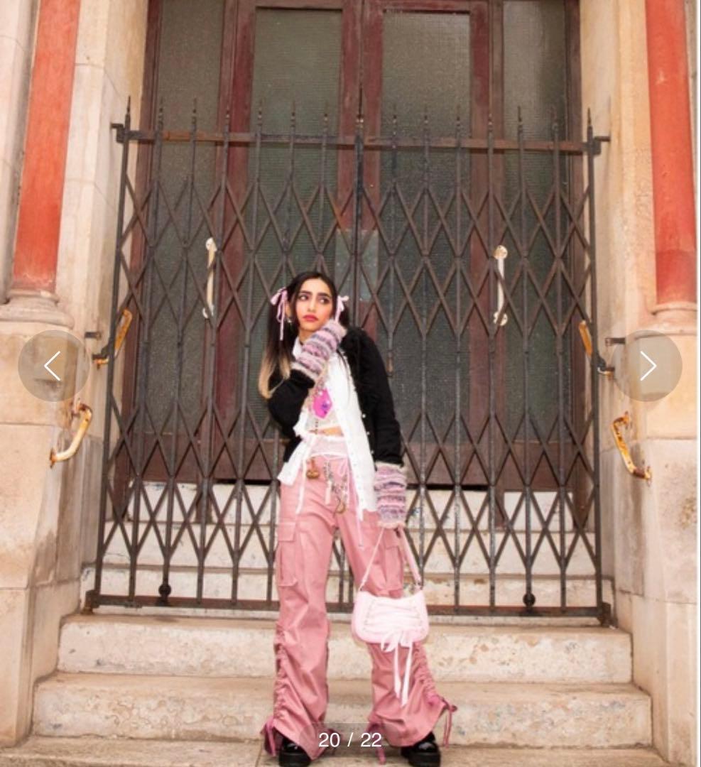 パンツ rurumu: drawstring loose fit cargo pants