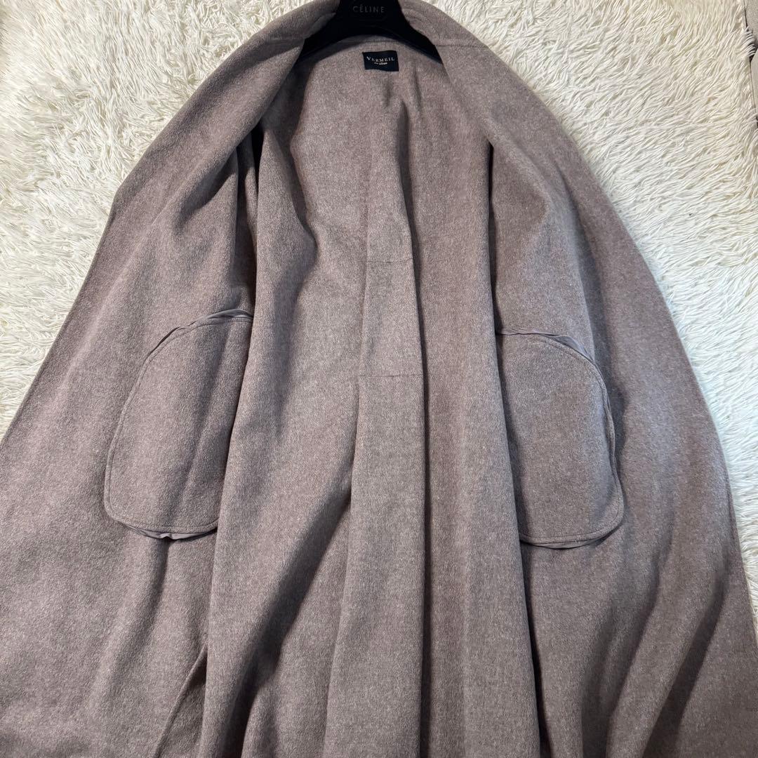 【美品】ヴェルメイユパーイエナ　リバーコート　ベルト　マキシ丈　38