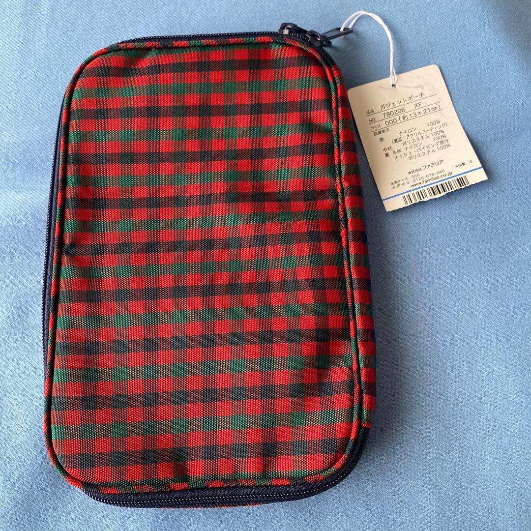 ファミリア　ガジェットポーチ　赤