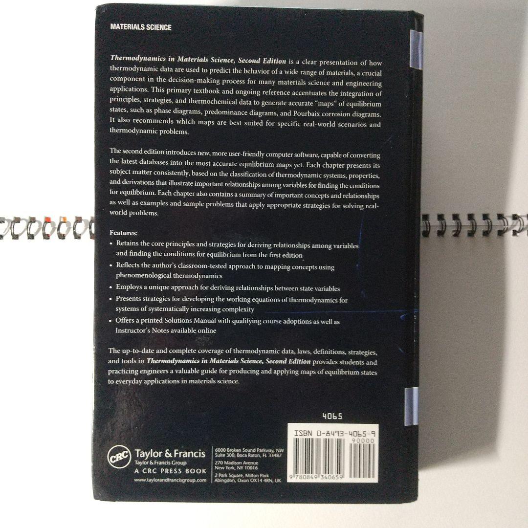 洋書 Thermodynamics in Materials Science