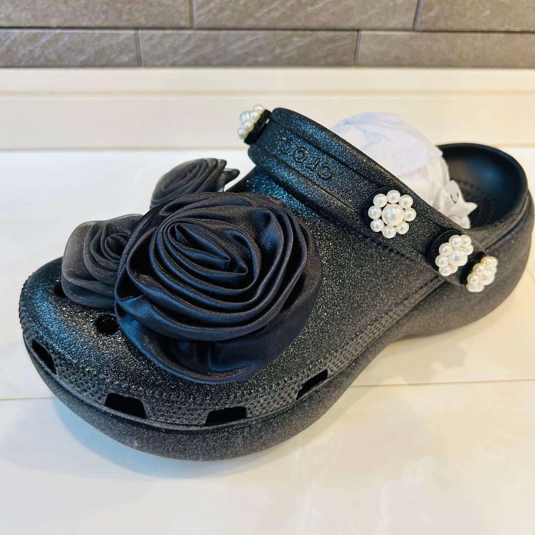 新品　未使用　クロックス　ユナイテッドアローズ　コラボ　24㎝　厚底　花　バラ