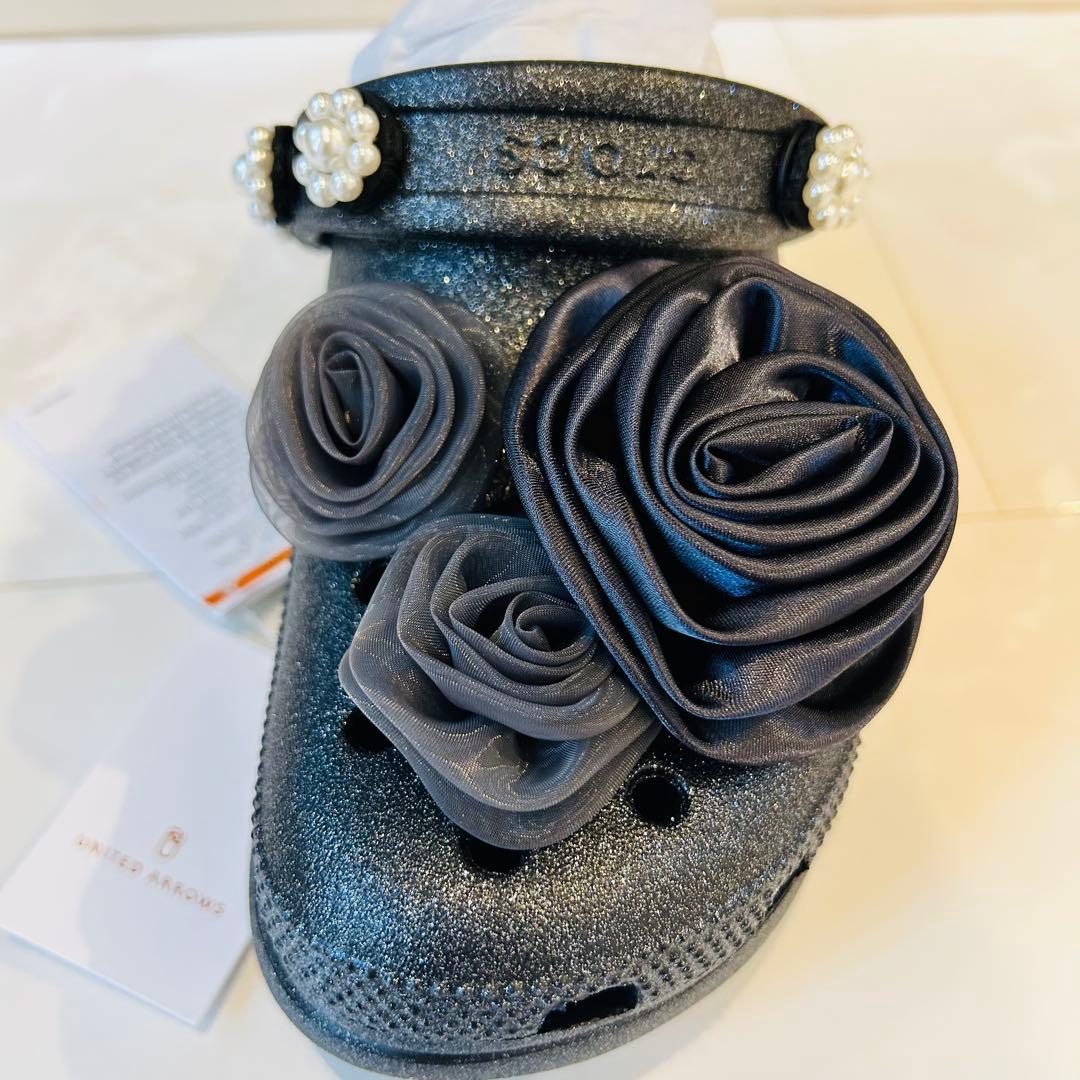 新品　未使用　クロックス　ユナイテッドアローズ　コラボ　24㎝　厚底　花　バラ