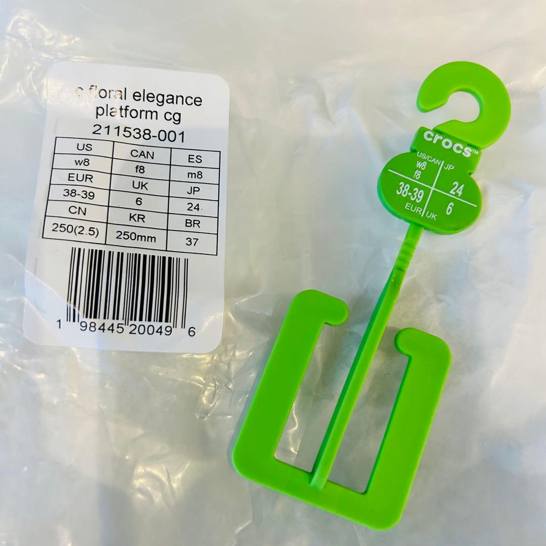 新品　未使用　クロックス　ユナイテッドアローズ　コラボ　24㎝　厚底　花　バラ