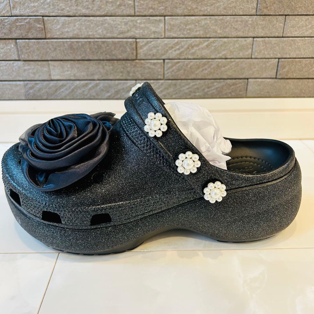 新品　未使用　クロックス　ユナイテッドアローズ　コラボ　24㎝　厚底　花　バラ