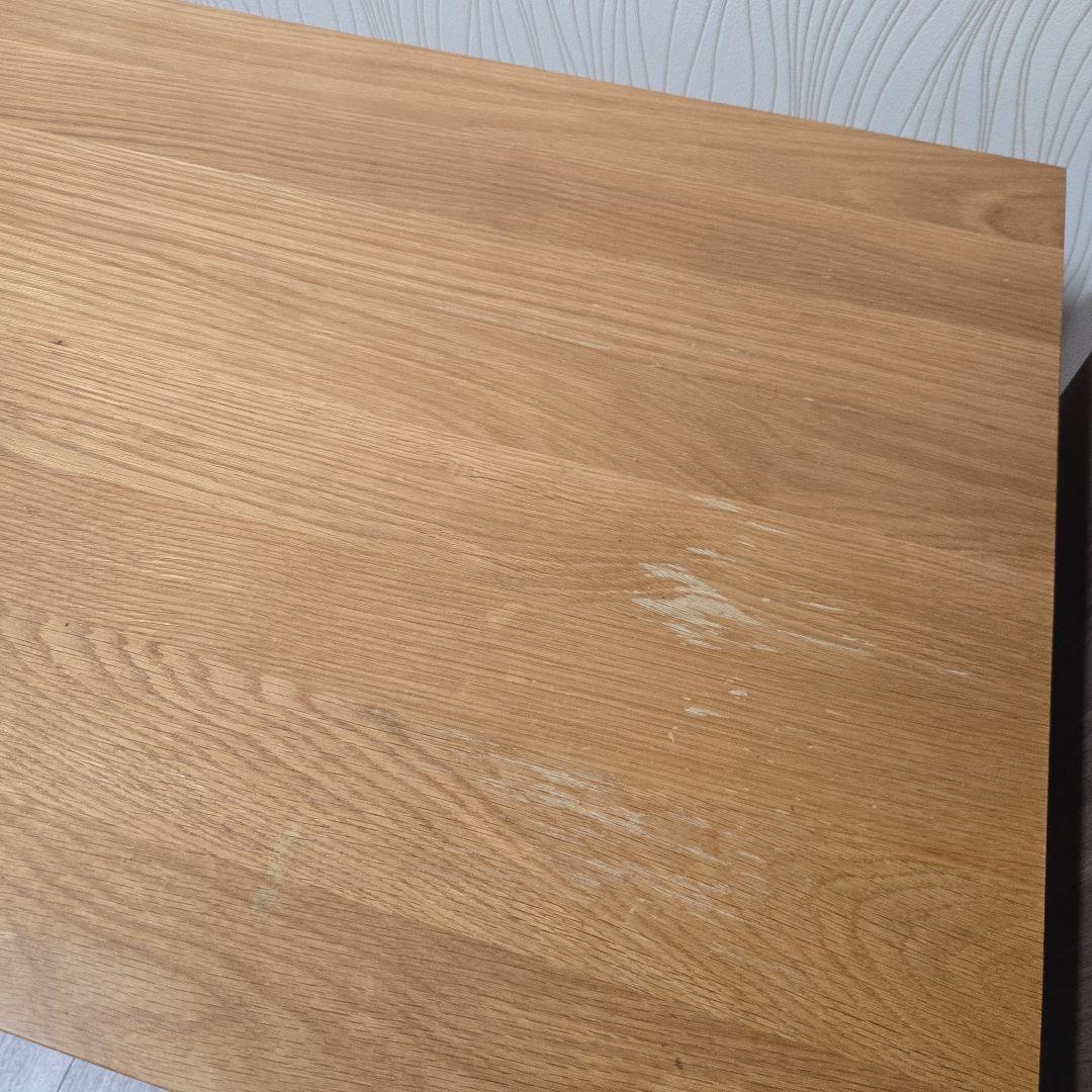 【無印良品】無垢材デスク 引出付 オーク材