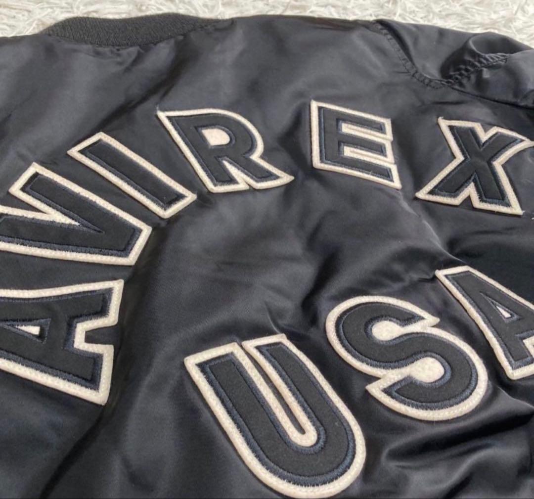 美品✨アヴィレックス ミリタリージャケット/L/ナイロン ブラック