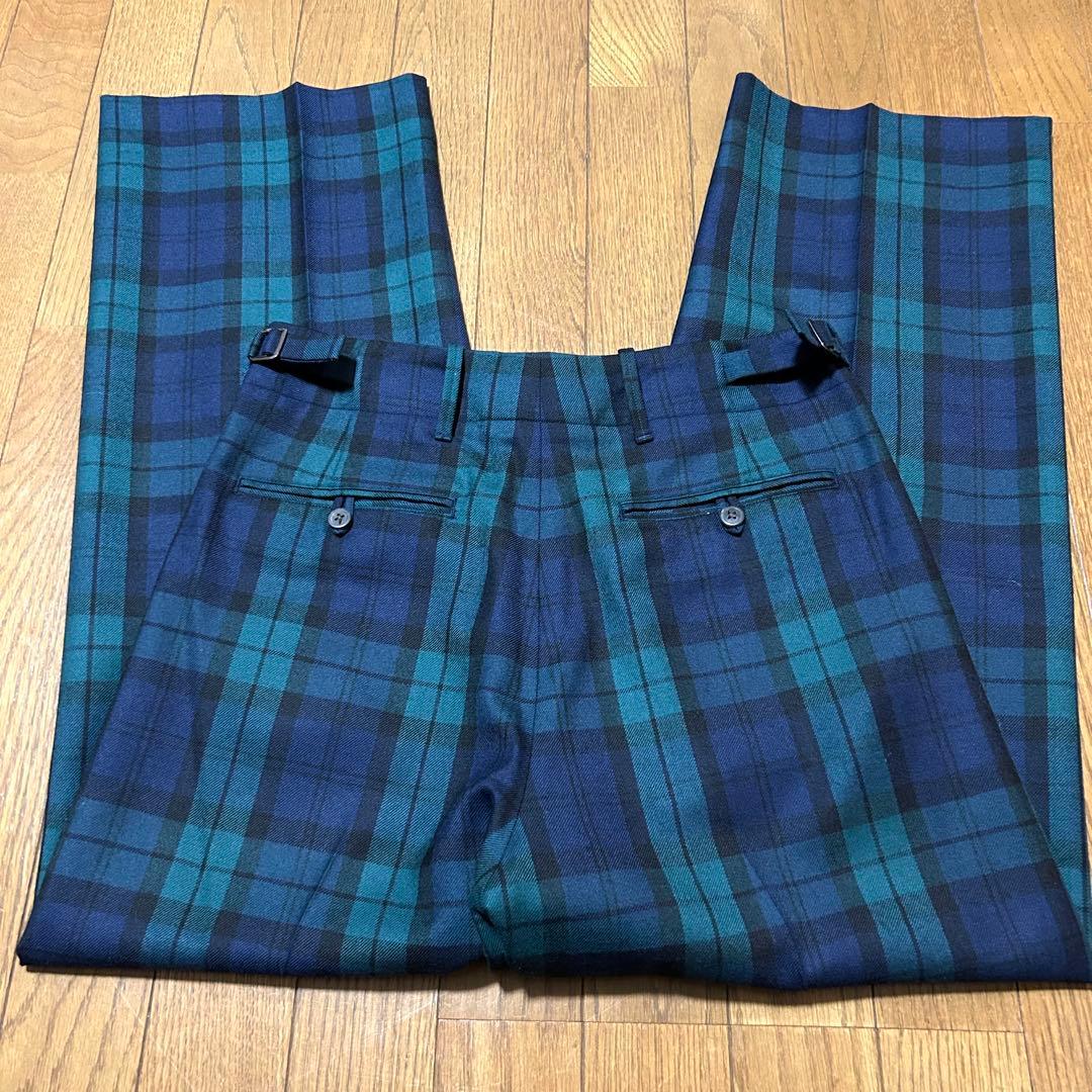 W76-股下71cm！BRITISH MADE 古着ウールスラックス BM
