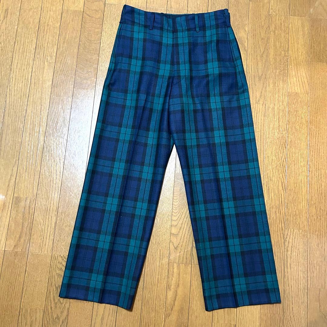W76-股下71cm！BRITISH MADE 古着ウールスラックス BM