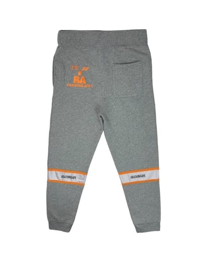 A BATHING APE グレースェットパンツ オレンジストライプ