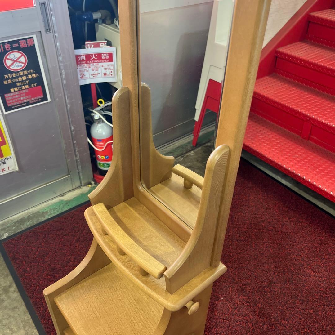 【カリモク】◆スタンドミラー◇美品◆収納付き◇ハイタイプ◆