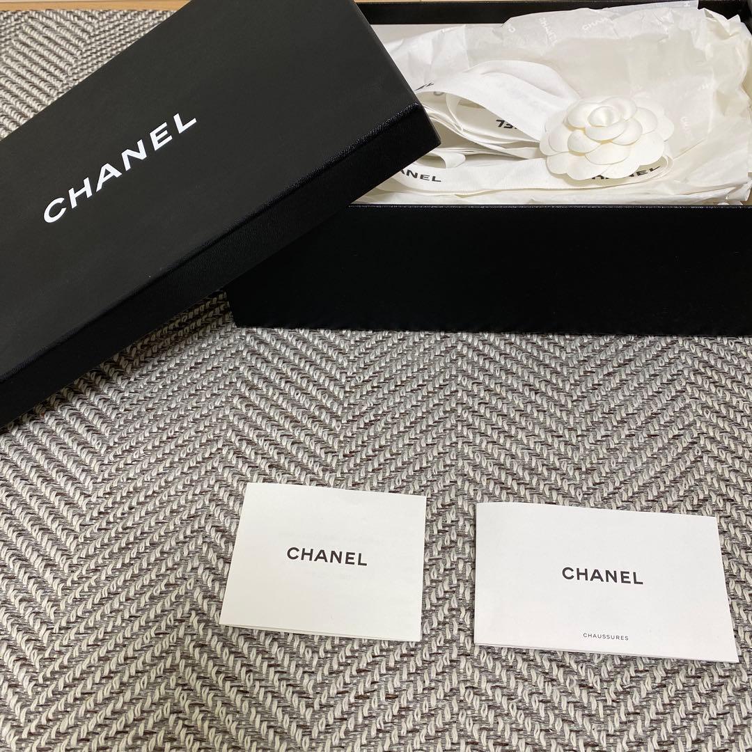 【最終お値下げ】CHANEL ブラック バレエシューズ 38.5 箱付き