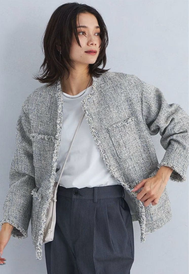 green label relaxingミックスツイードライク ジャケット