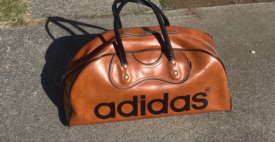 adidas archive vintage ミニボストンバックレザー　70s