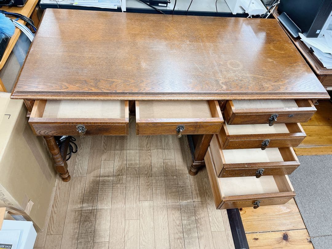 クラシック文机 6引き出し