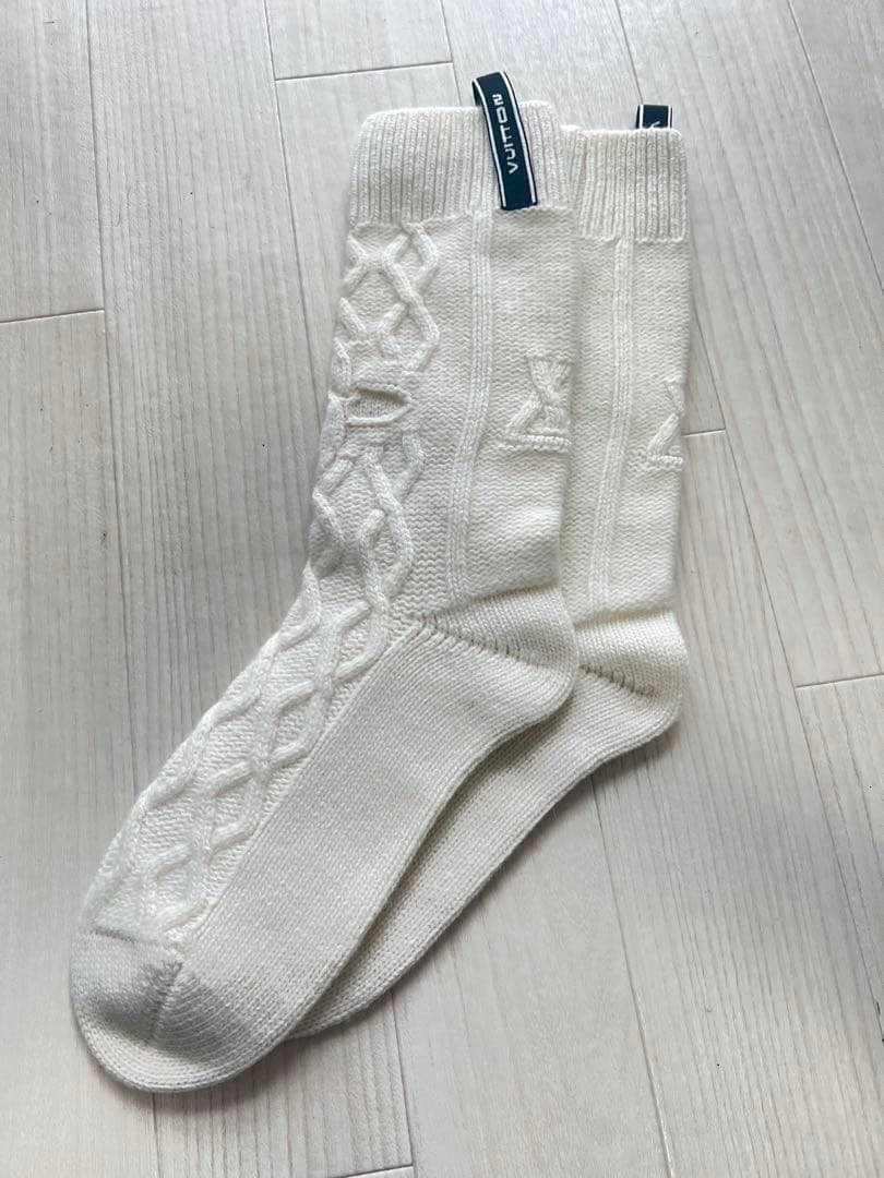 Louis Vuitton ケーブル編みソックス 2足セット 未使用　Sサイズ