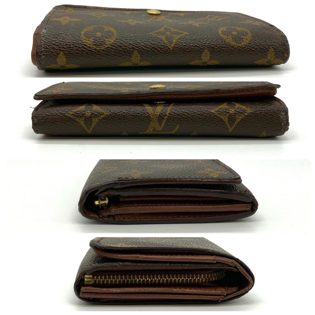 ぷるぷれ 正規品 ルイヴィトン 二つ折り財布 トレゾール モノグラム