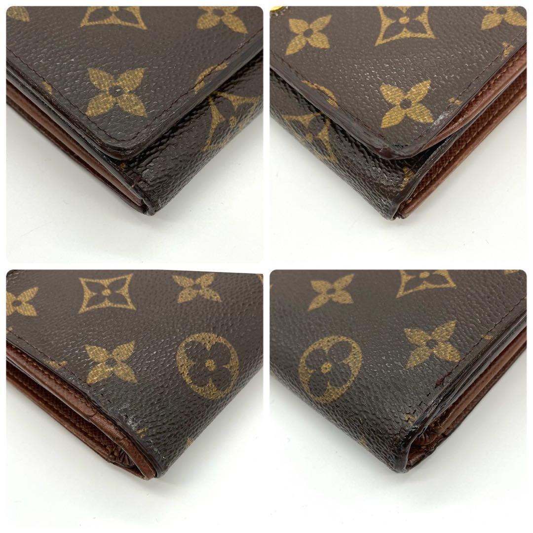 ぷるぷれ 正規品 ルイヴィトン 二つ折り財布 トレゾール モノグラム