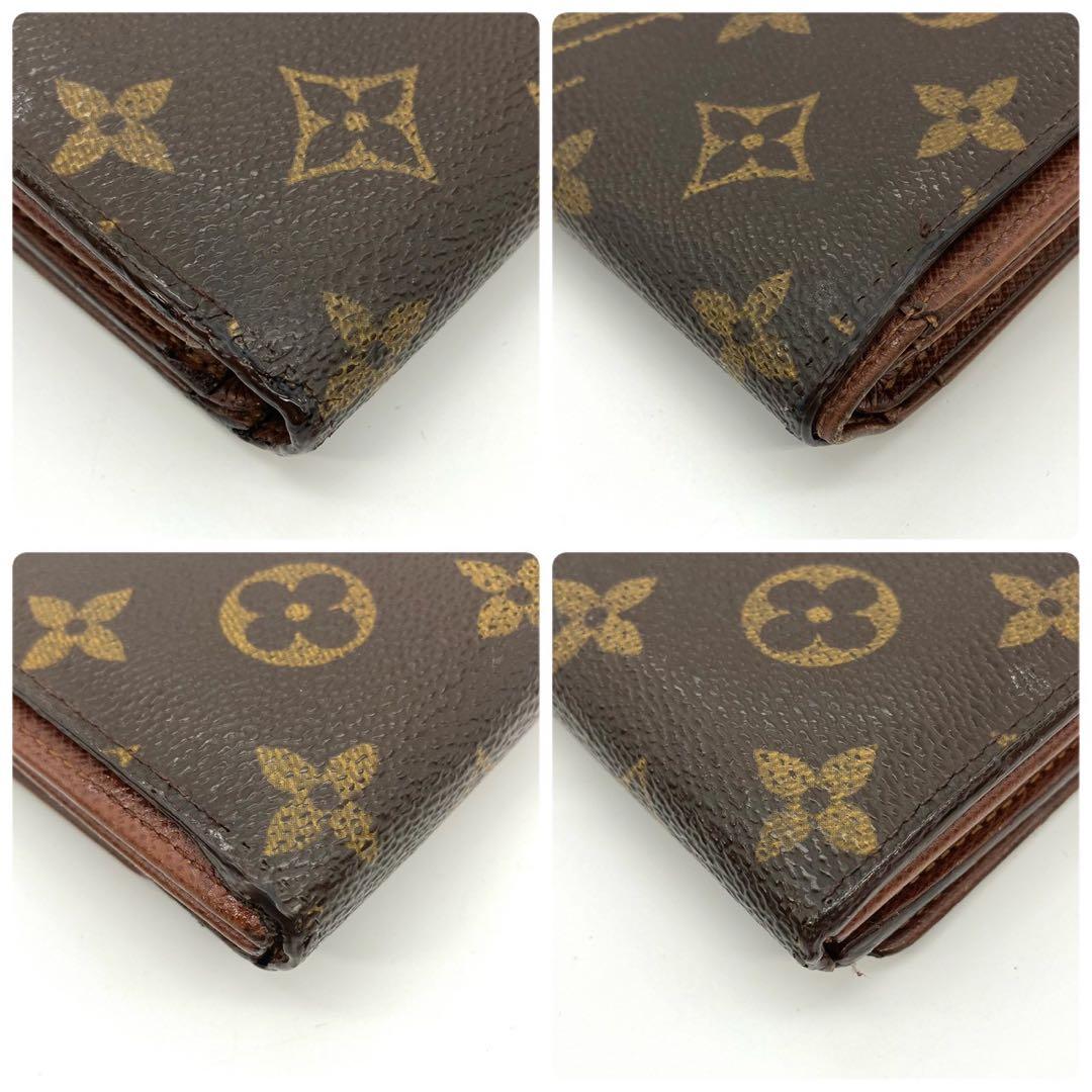 ぷるぷれ 正規品 ルイヴィトン 二つ折り財布 トレゾール モノグラム