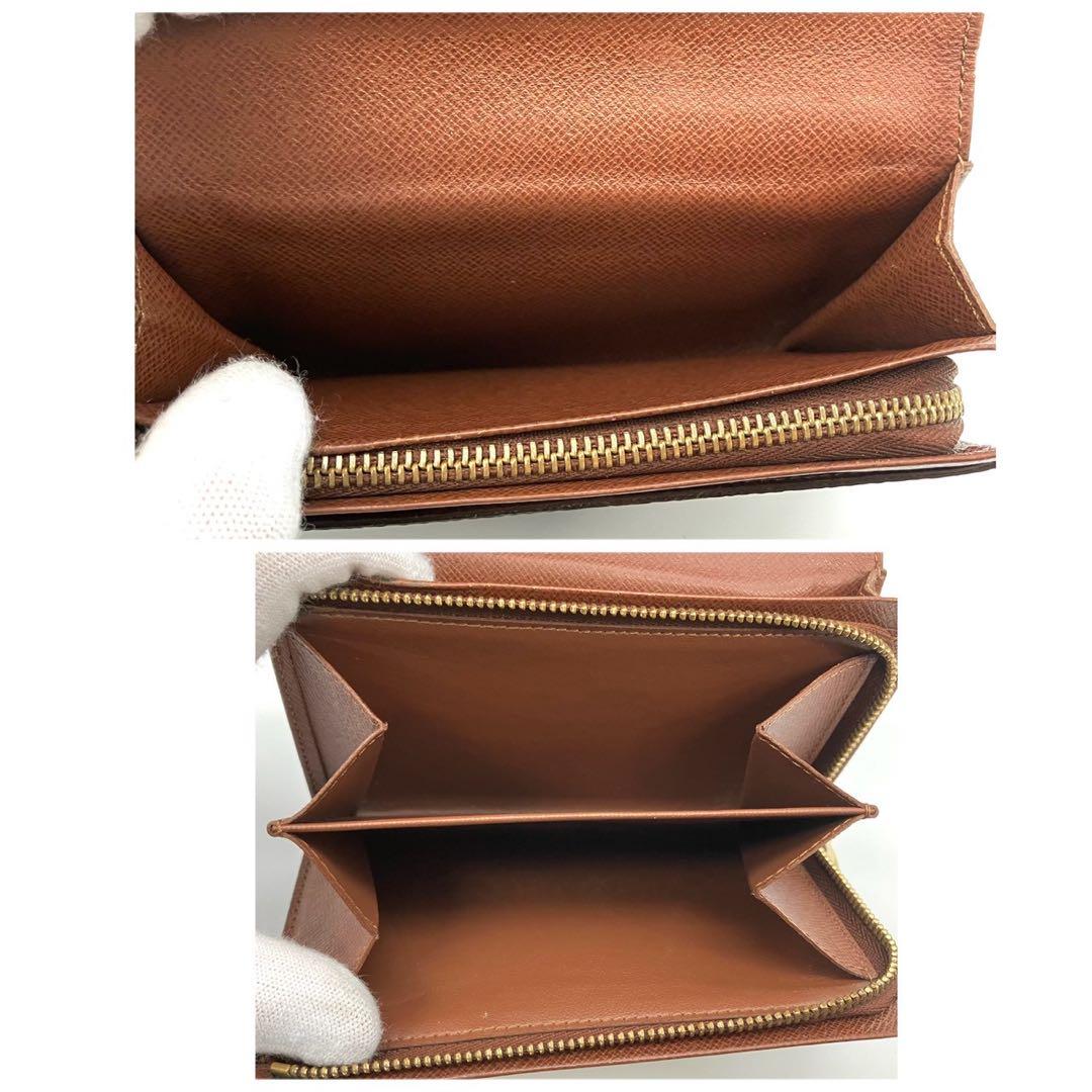 ぷるぷれ 正規品 ルイヴィトン 二つ折り財布 トレゾール モノグラム