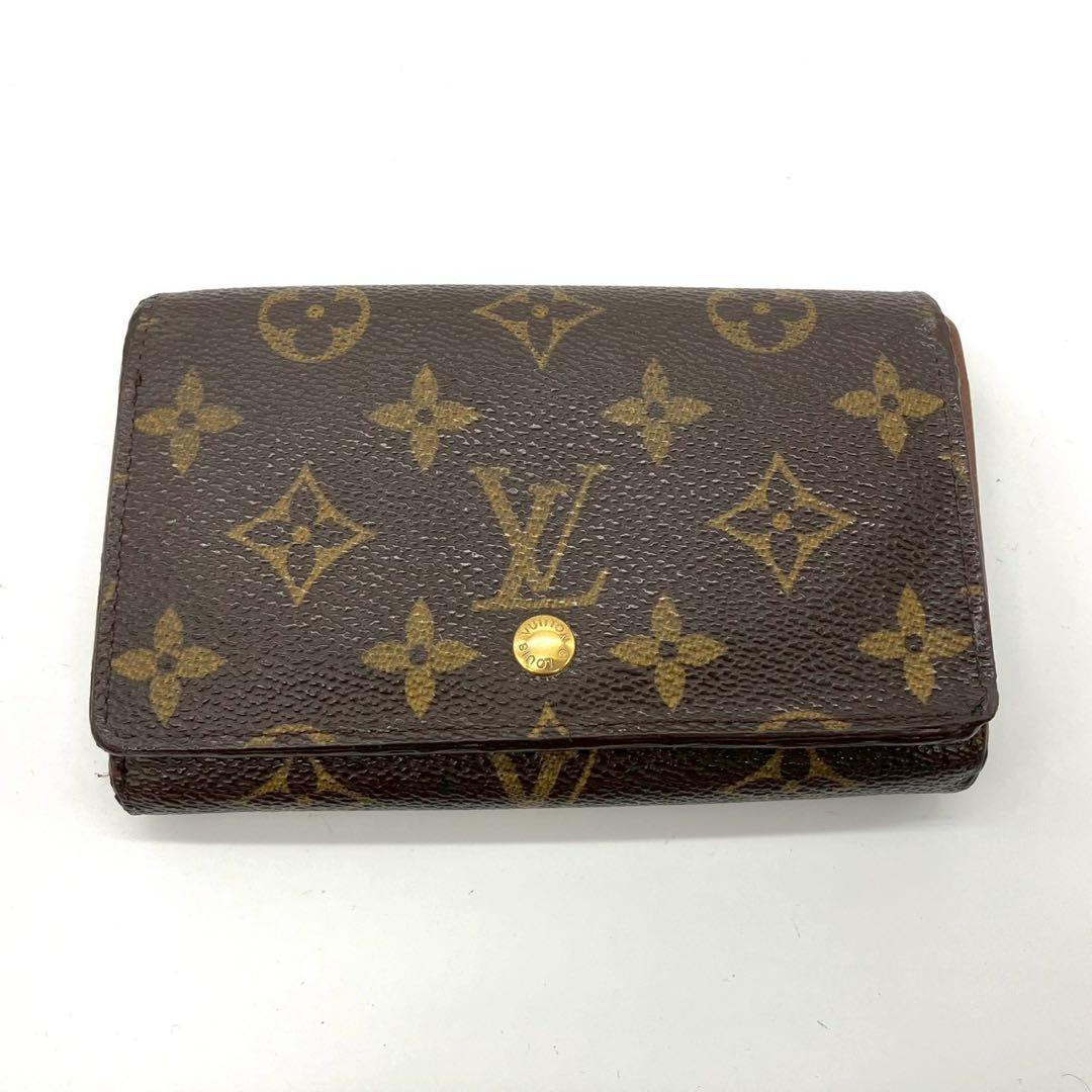 ぷるぷれ 正規品 ルイヴィトン 二つ折り財布 トレゾール モノグラム