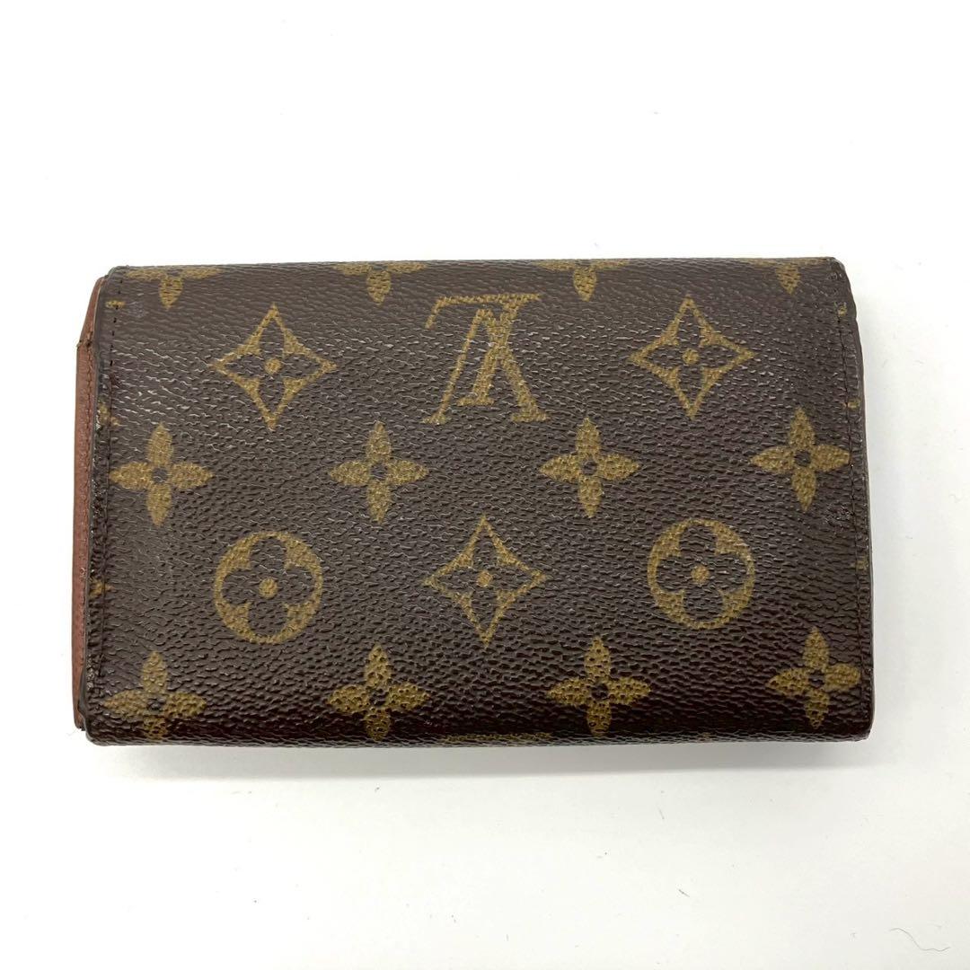 ぷるぷれ 正規品 ルイヴィトン 二つ折り財布 トレゾール モノグラム