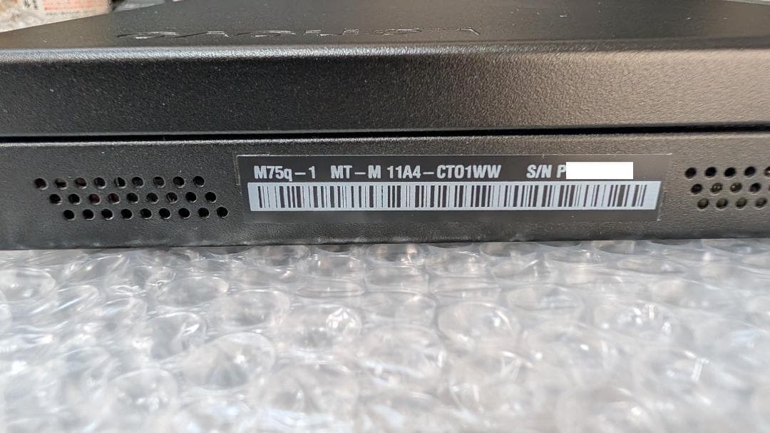 ミニPC Lenovo tiny m75q-1 (Ryzen 5 Pro 2400GE)