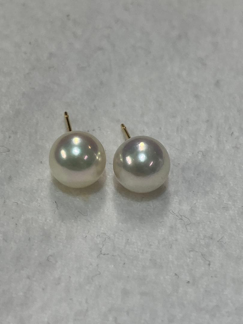 伊勢志摩英虞湾産あこや真珠　8.0mm パールピアス