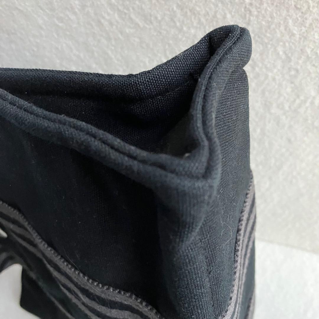 エルメス　HERMES フールトゥ　PM トートバッグ　黒　ストライプ