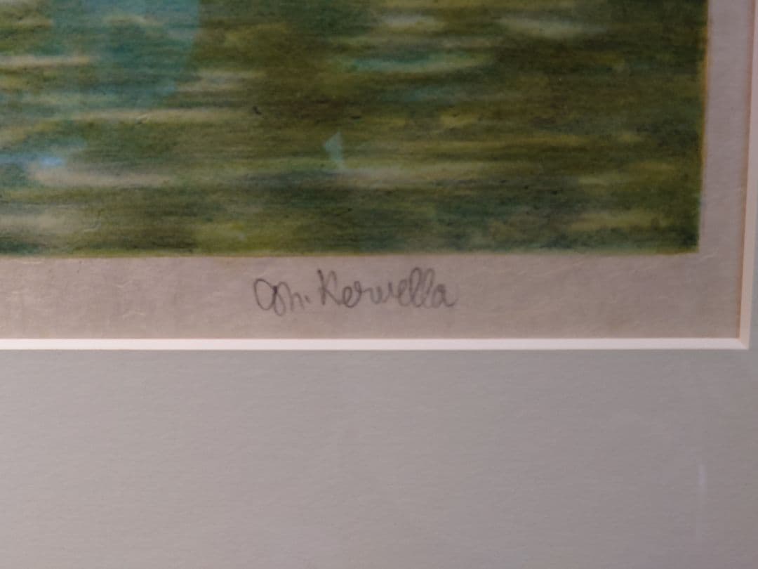 【真作保証、特価】リトグラフ　マイケル　ケルベラ、百貨店シ−ル